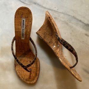 Manolo Blahnik heeled cork sandals